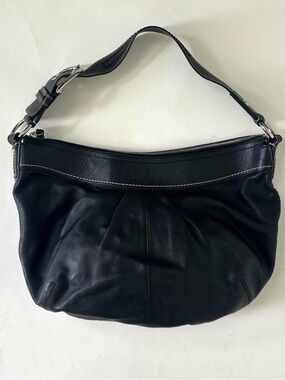 Coach Black Leather Hobo Large Shoulder Bag